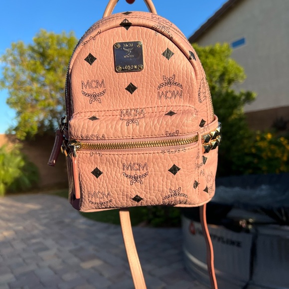 pink MCM mini backpack - Picture 6 of 7